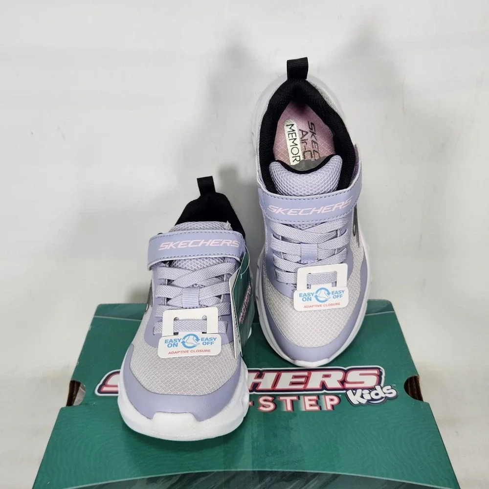 Skechers Glide-Step Drift Kids Size 11 Lavender Multi Mesh Athletic Sneakers